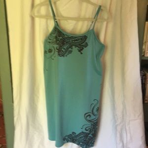 Large Athleta dress. Turquoise color with design